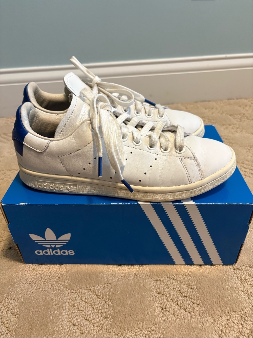 adidas Stan Smith leather sneakers, womens 6